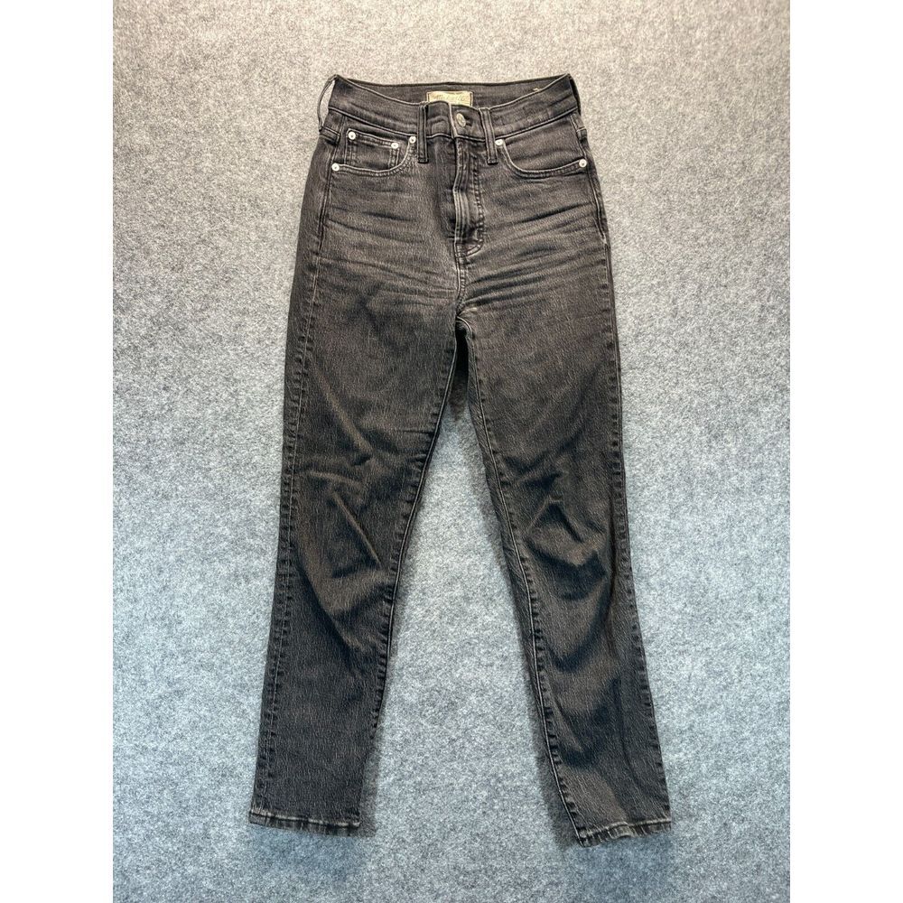 Madewell Jeans Womens‎ 23 The Perfect Vintage Jean Straight Leg Black Stretch